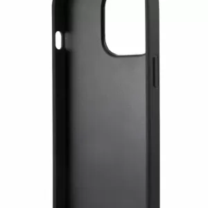 Чехол iP 13 Pro Max GS Saffiano Big Metal Logo (Blue)