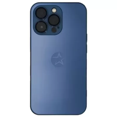 Чехол для iPhone 14 Pro AG Gless case MagSafe (Navy Blue)