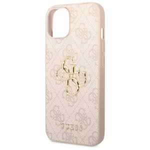 Чехол iP 14 GS Big Metal Logo (Pink)