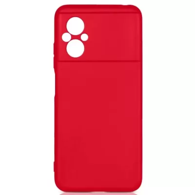 Чехол Poco M5 4G Silicone Case Logo (Красный(1))