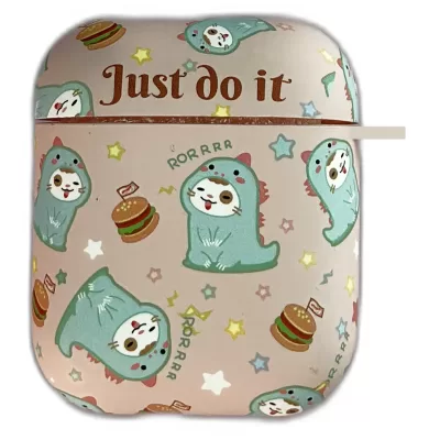 Чехол AirPods 1/2 Luxo (Just do it Pink)