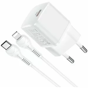 СЗУ Hoco N10 Type-C 3A 20W c кабелем Lightning, белый