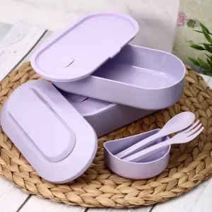 Ланчбокс Everyday, purple (ложка+вилка)