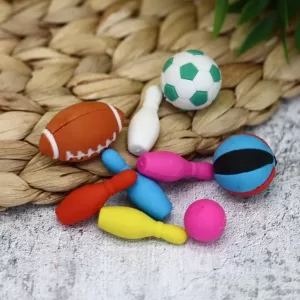 Ластики "Bowling", 9 шт. в наборе