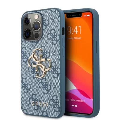 Чехол iP 13 Pro Max GS Big Metal Logo (Blue)