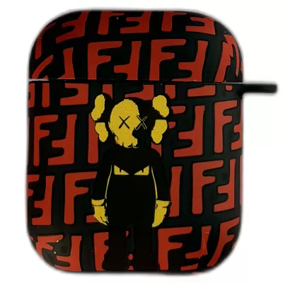 Чехол AirPods 1/2 Luxo (Кавс Фенди красный)