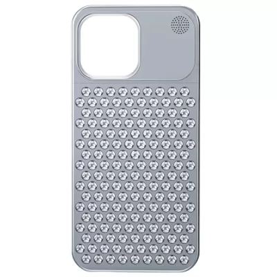 Чехол для iPhone 14 Pro из алюминиевого сплава с ароматизатором (silver)