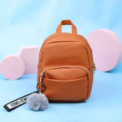 Рюкзак "Homme+Femme" коричневый, с двумя отделениями