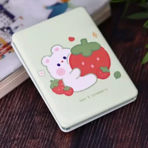 Зеркало "Bear strawberry", green