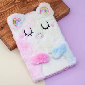 Блокнот плюшевый «Happy lama», pink