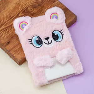 Блокнот плюшевый «Happy mouse», pink