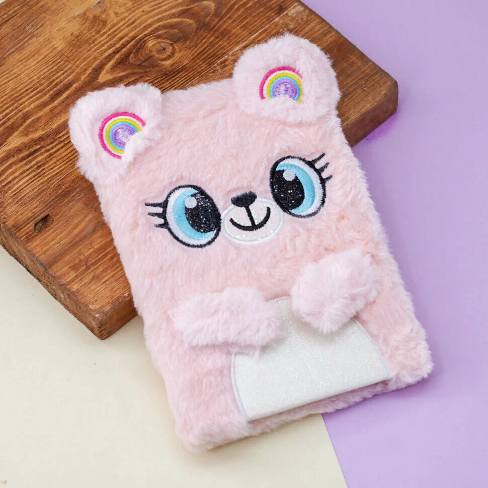 Блокнот плюшевый «Happy mouse», pink Блокнот плюшевый «Happy mouse», pink