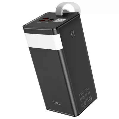 Внешний АКБ Hoco J86A 50000mAh, 2хUSB, 3A, PD 20W+QC3.0 быст. зар LED дисплей, черный