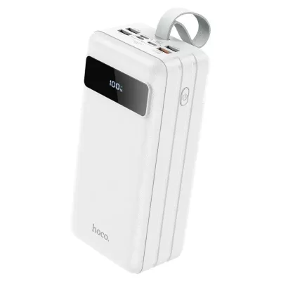 Внешний АКБ Hoco J86B 60000mAh, 2хUSB, 3A, PD 20W+QC3.0 быст. зар LED дисплей, белый