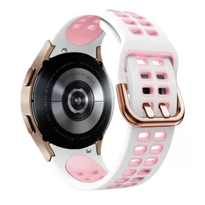 Ремешок 20mm. Sport Samsung (Бело-Розовый)