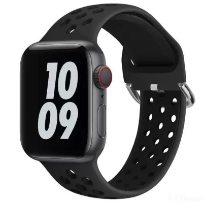 Ремешок Apple Watch Silicone Sport 42-44-45-49mm (Black)