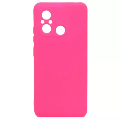 Чехол Redmi 12C/Poco C55 Silicone Case Logo (Ярко-Розовый(21))