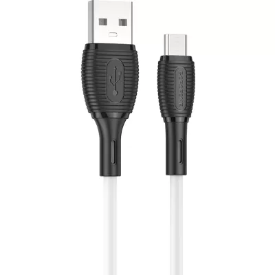 Кабель USB/Micro Borofone BX86 (1м), силикон, белый