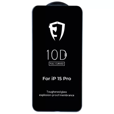 Защитное стекло iP 15 Pro 10D (Black)
