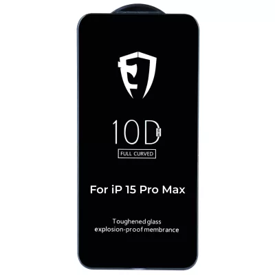 Защитное стекло iP 15 Pro Max 10D (Black)
