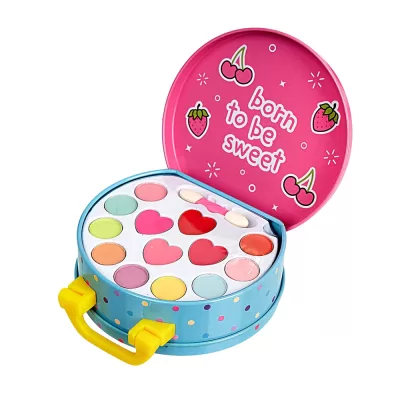 Martinelia, Yummy, Мини кейс с косметикой 9 оттенков теней, 4 бальзама для губ, аппликатор, металлич