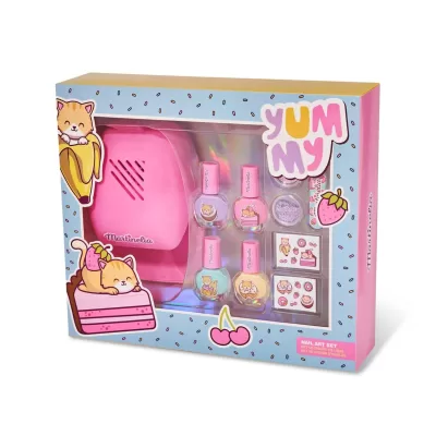 Martinelia, Yummy, Набор для ногтей с сушкой 4 лака для ногтей, 2 набора стикеров, 2 глиттера, пилоч