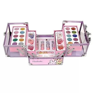 Martinelia, Лучшие друзья, Кейс с раскладным механизмом 20 оттенков теней, 6 бальзамов для губ, 4 гу