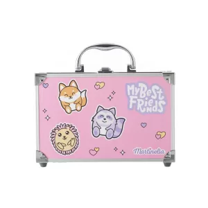 Martinelia, Лучшие друзья, Набор косметики в кейсе 10 оттенков теней, 2 губные помады, 2 карандаша д