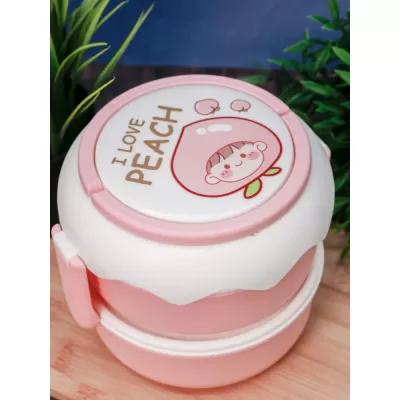 Ланчбокс "Circle i love Peach", pink