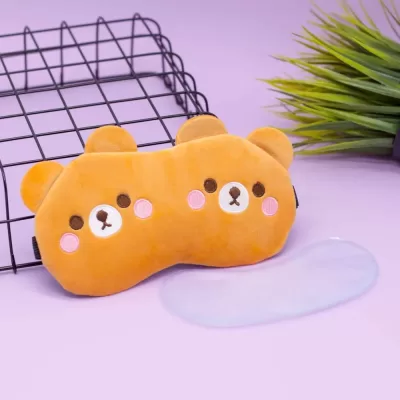 Маска для сна гелевая "Two bear", brown