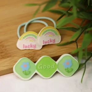Набор аксессуаров для волос "Flower bows", green, 3 шт. в наборе