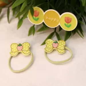 Набор аксессуаров для волос "Flower bows", yellow, 3 шт. в наборе