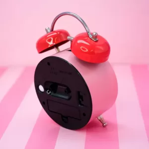 Часы-будильник «Two bunnies», red