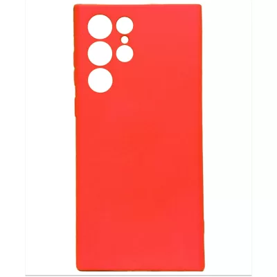 Чехол Sams S23 Ultra Silicone Case Logo (Красный(1))