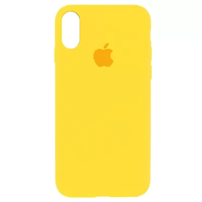 Чехол iP XS Max App Silicone (with logo 360) (Желтый))