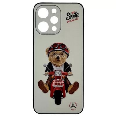 Чехол для Redmi 12 Boter Case (Bear on a moped)