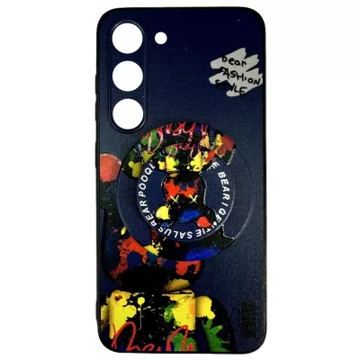 Чехол для Samsung S23 Boter Case+Magsafe grip (Bear Fashion style)