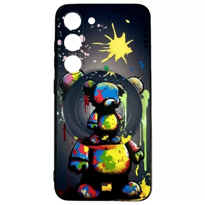Чехол для Samsung S23 Plus Boter Case+Magsafe grip (Bear heve a nice day)