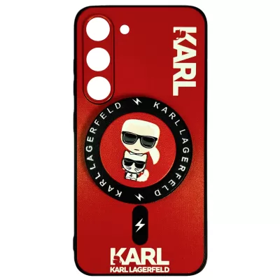 Чехол для Samsung S23 Boter Case+Magsafe grip (Karl red)