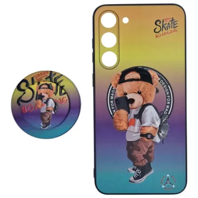 Чехол для Samsung S23 Boter Case+Magsafe grip (Stylish Bear)