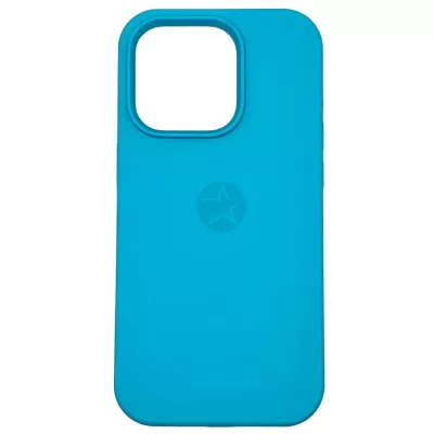 Чехол для iPhone 14 Pro Max App Silicone (with logo 360) (Голубой(53))