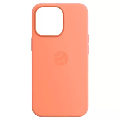 Чехол для iPhone 14 Pro Max App Silicone (with logo 360) (Персиковый(56))