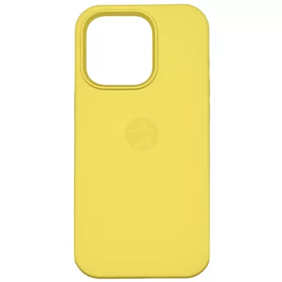 Чехол для iPhone 15 Pro App Silicone (with logo 360) (Желтый(37))
