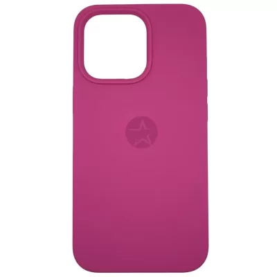 Чехол для iPhone 15 Pro App Silicone (with logo 360) (Малиновый(54))