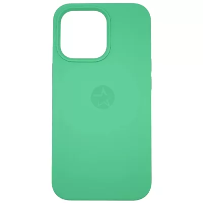 Чехол для iPhone 15 Pro App Silicone (with logo 360) (Мятный(50))