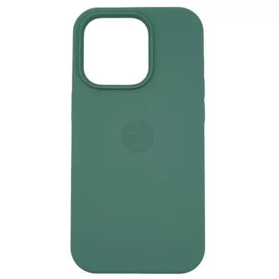 Чехол для iPhone 15 Pro App Silicone (with logo 360) (Оливковый(58))