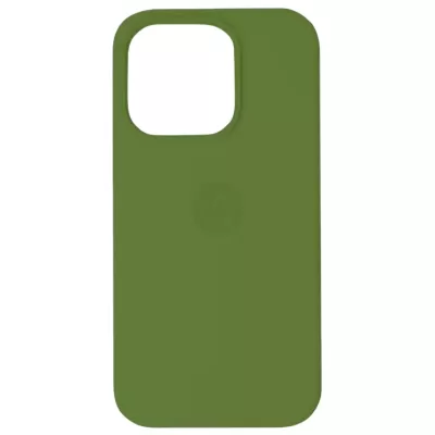 Чехол для iPhone 15 Pro App Silicone (with logo 360) (Хаки(48))
