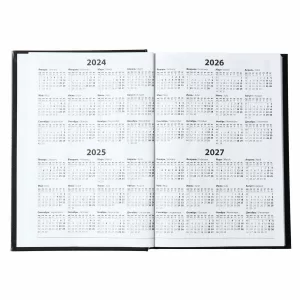 Ежедневник датированный 2024 года А5 168 листов, бумвинил, Зеленый