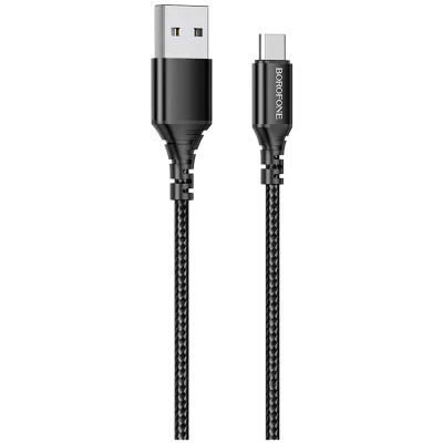 Кабель USB/Type-C Borofone BX54 (1м), нейлон, черный