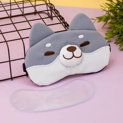 Маска для сна гелевая "Head dog", gray